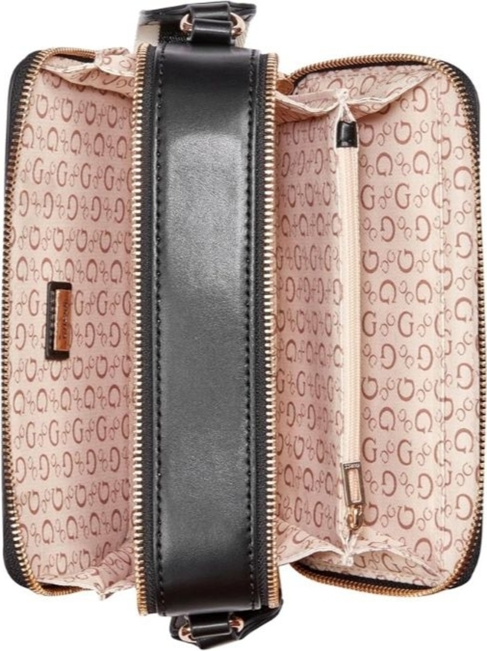 Guess Black Crossbody Bag with Gold Script Logo - Picture 4 of 4